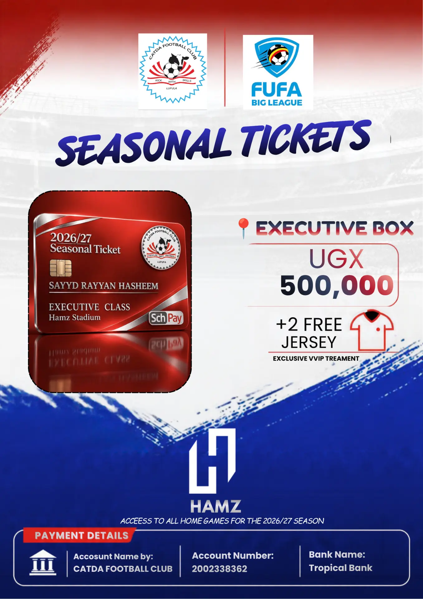 Executive Glass Box season ticket poster for 2026/27